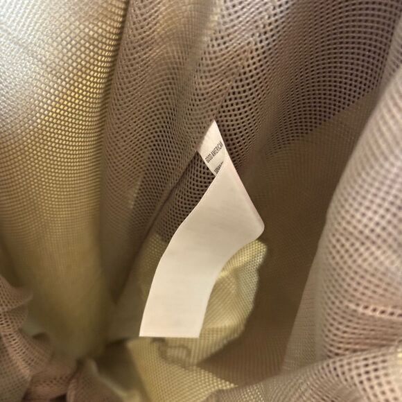 Good American Wide Leg Track Pant in Taupe Drawstring Sheen Size 1/Small - Picture 9 of 10